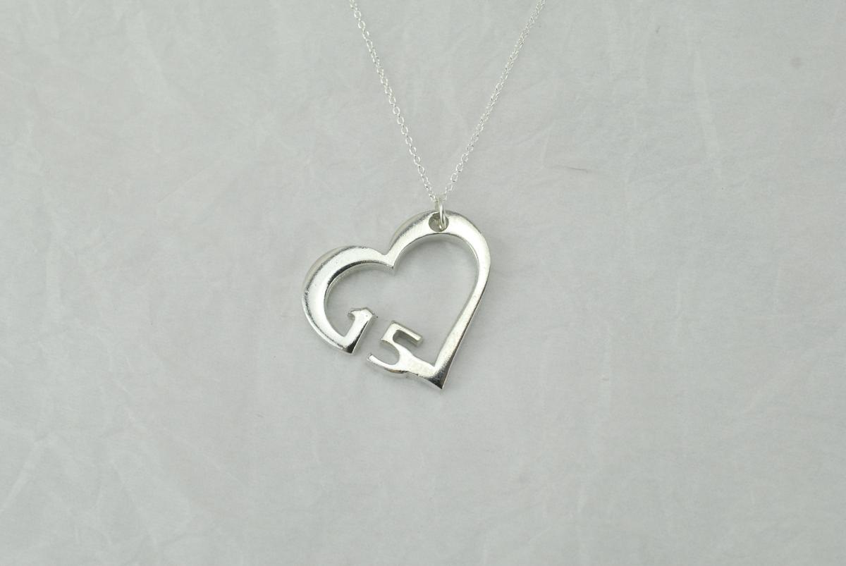 15 Year Anniversary Heart Pendant/Necklace - Gift