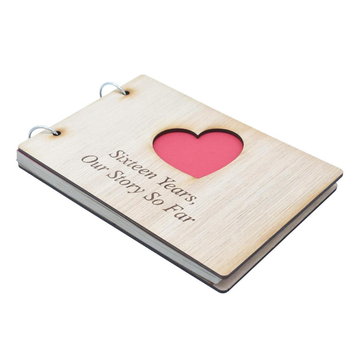 16 Years Our Story So Far - Scrapbook, Photo album or Notebook Idea For 16th Anniversary