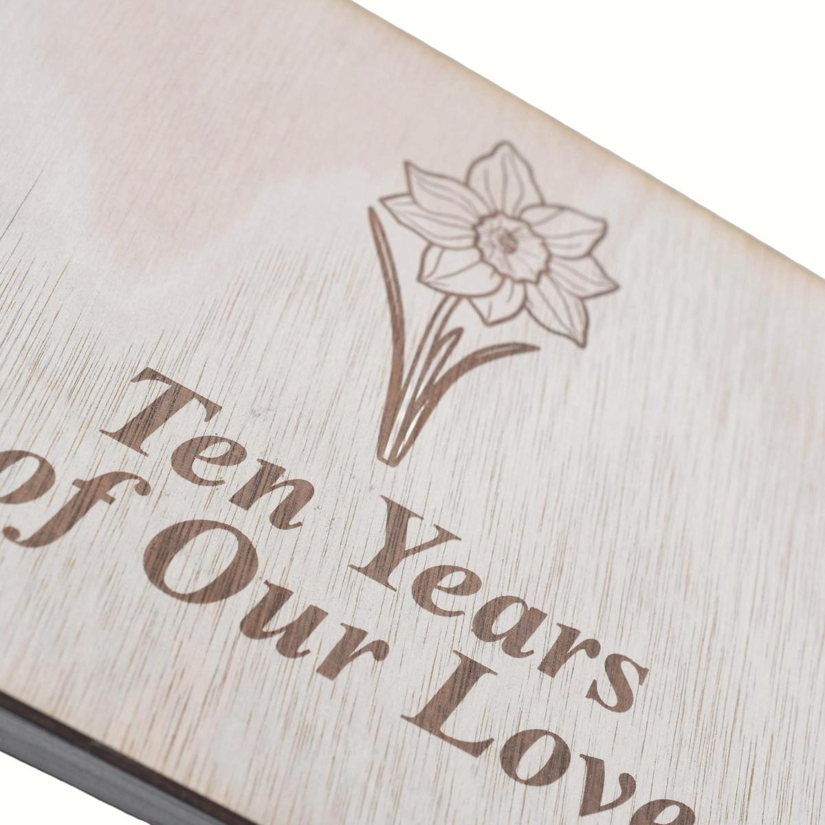 Daffodil '10 Years Of Our Love' - Scrapbook, Photo album or Notebook Idea For 10th Anniversary