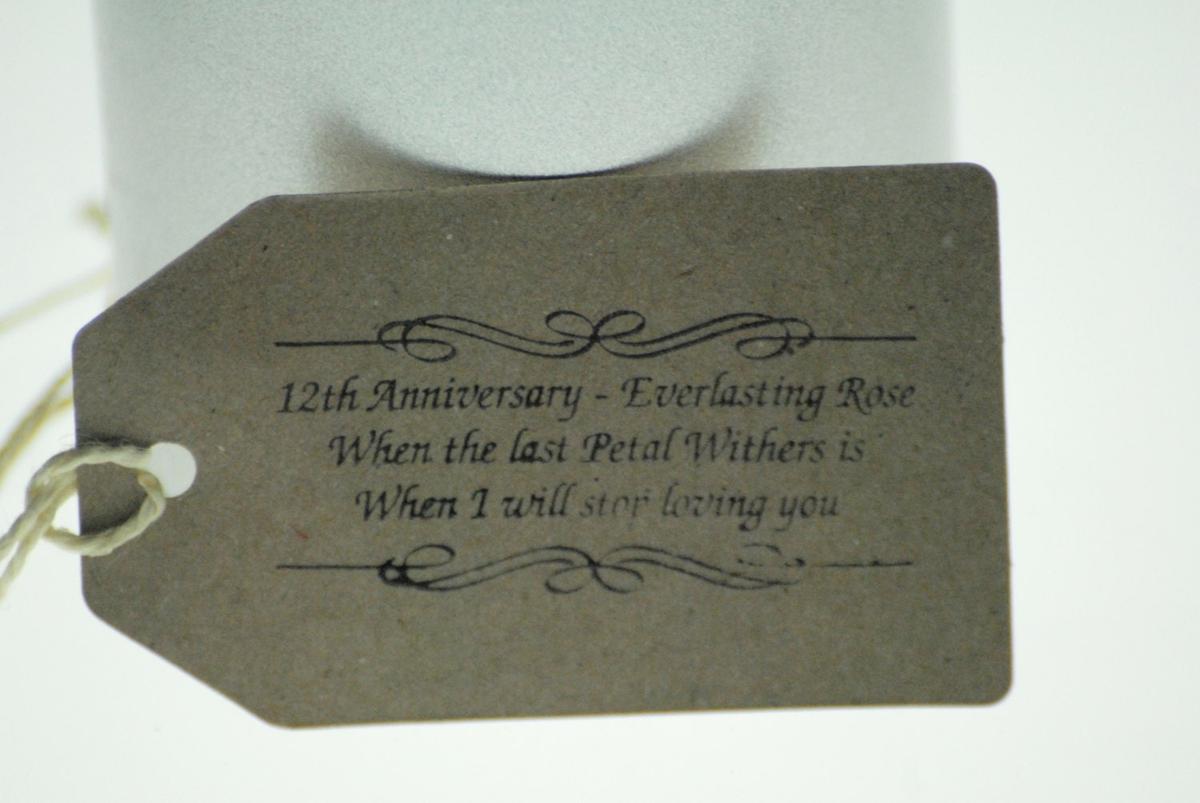 12th Anniversary Cast Metal Rose – Everlasting Love Gift