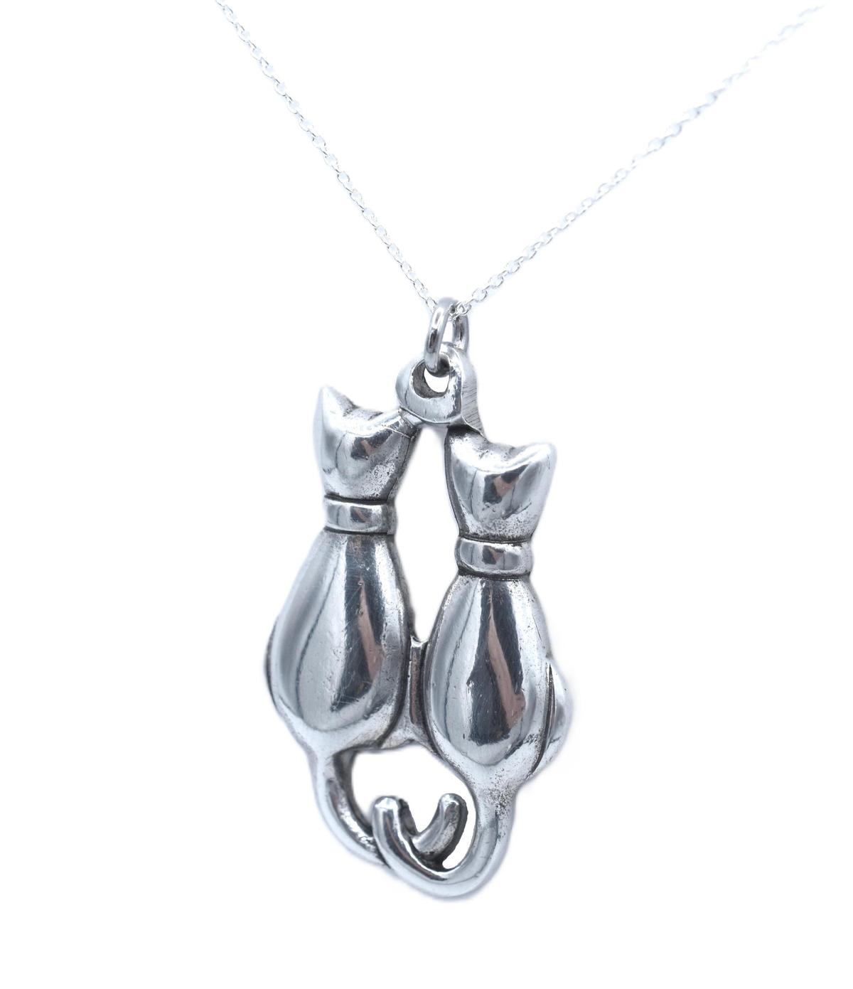 Cats Tin Necklace - 10th Anniversary Gift. Birthday. Cat Lovers.