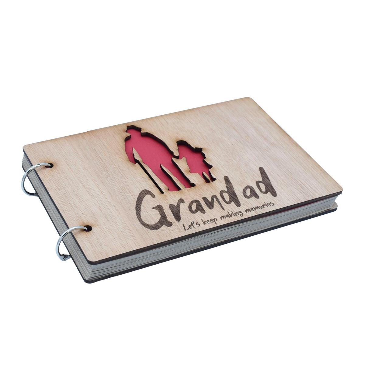 Grandad Let's Keep Making Memories-  Grandad and Granddaughter - A5 Scrapbook, Photo album or Notebook. Fathers day or Birthday Gifts.