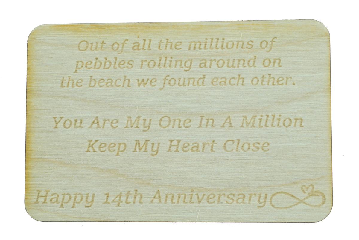 One in a Million Tin Pebble - 14th Anniversary Gift