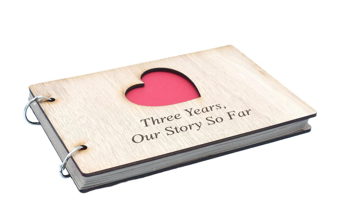 3 Years Our Story So Far - Scrapbook, Photo album or Notebook Idea For 3rd Anniversary