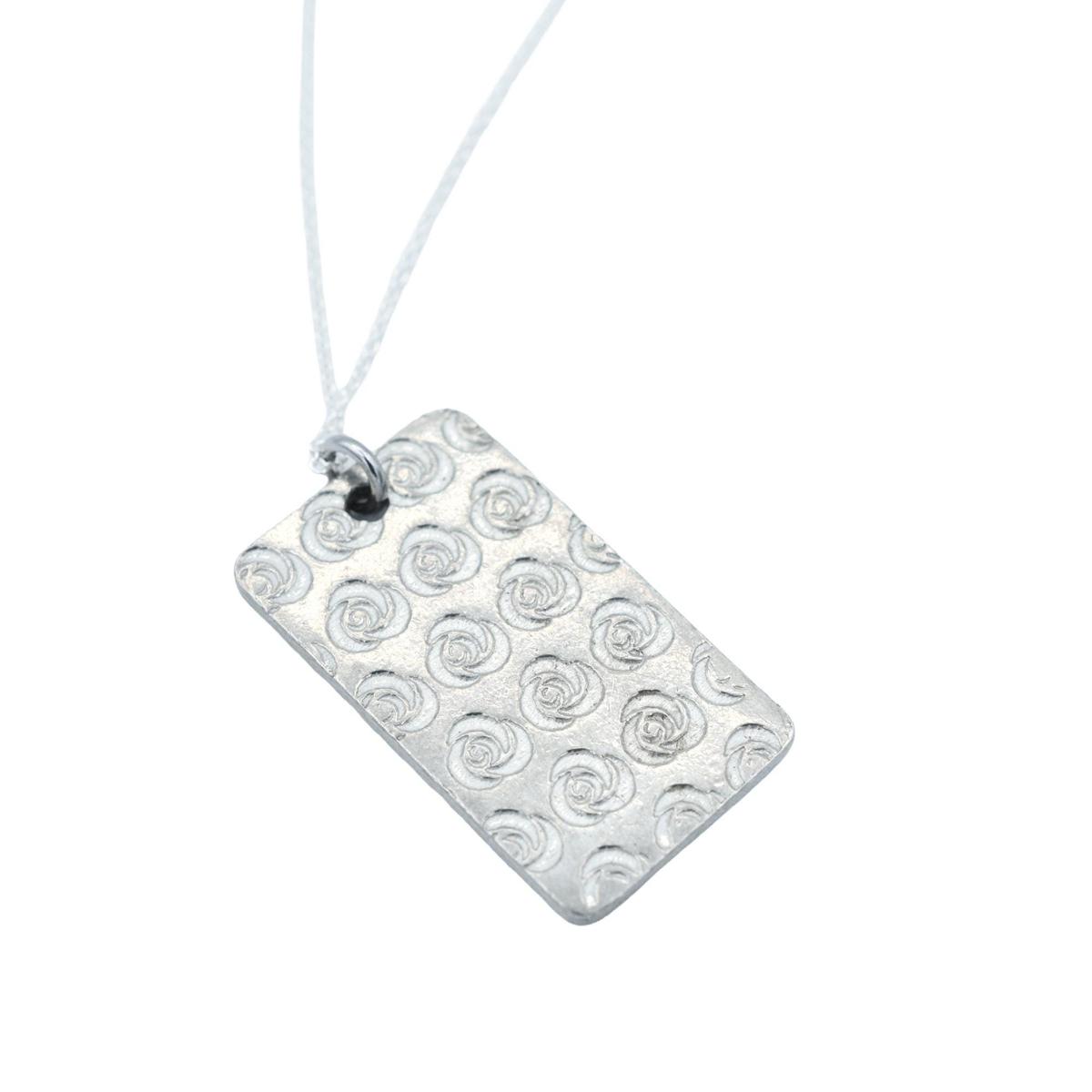 Tin Rose Design Pendant Necklace – 10th Anniversary Gift, Pure Tin