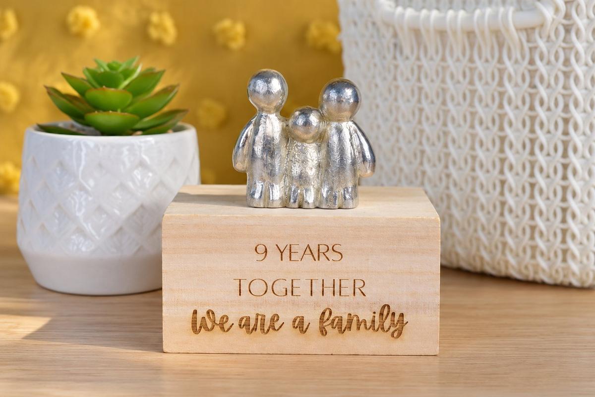 9 Years Together We Are A Family | 9th Anniversary Gift - Choose Your Own Family Combination | Part of the We Made a Family Range