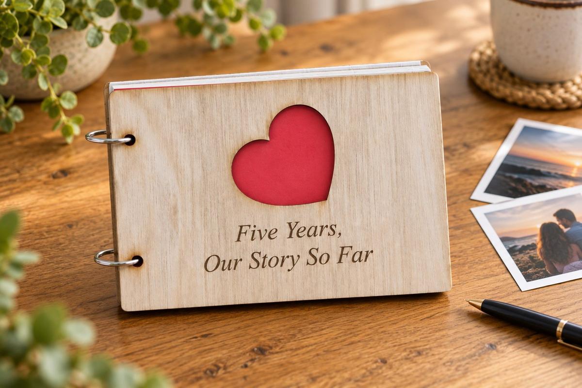 5 Years Our Story So Far - Scrapbook, Photo album or Notebook Idea For 5th Anniversary