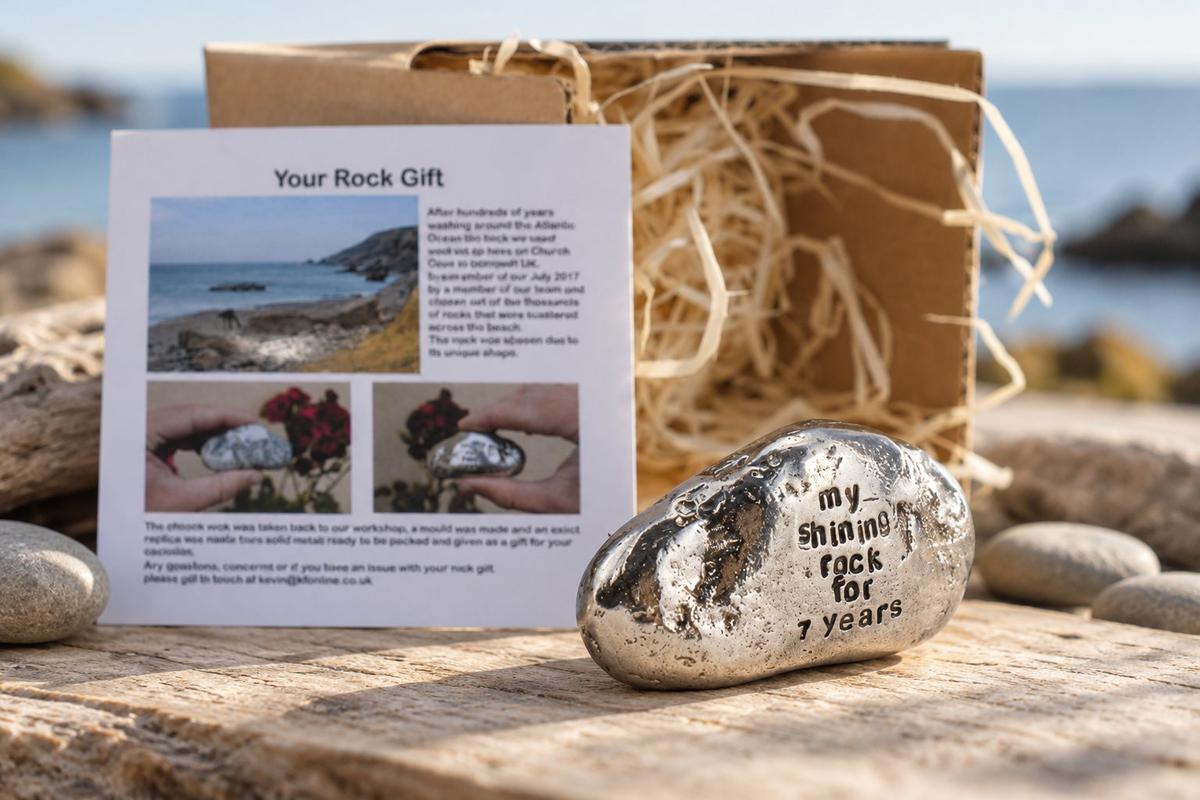 My Shining Rock For 7 Year - Solid Heavy Metal Seventh Anniversary Gift Idea