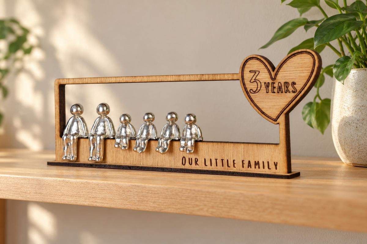 3 Years Our Little Family | 3rd Anniversary Gift - Choose Your Own Family Combination