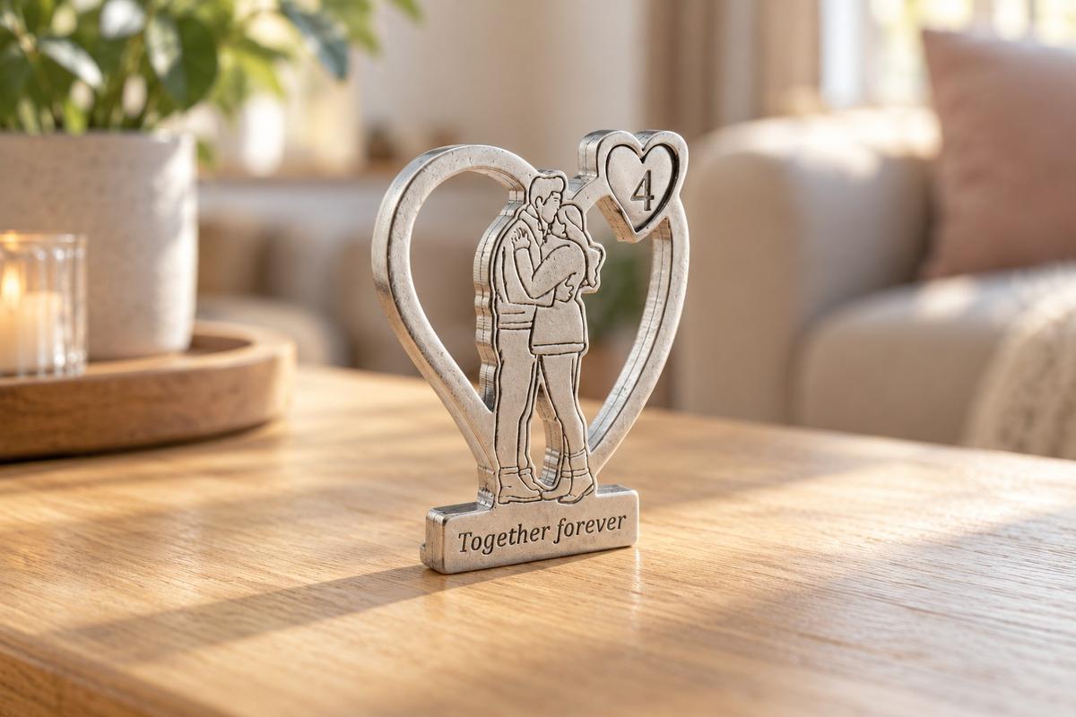 Together Forever Hugging Anniversary Gift - 4th Anniversary