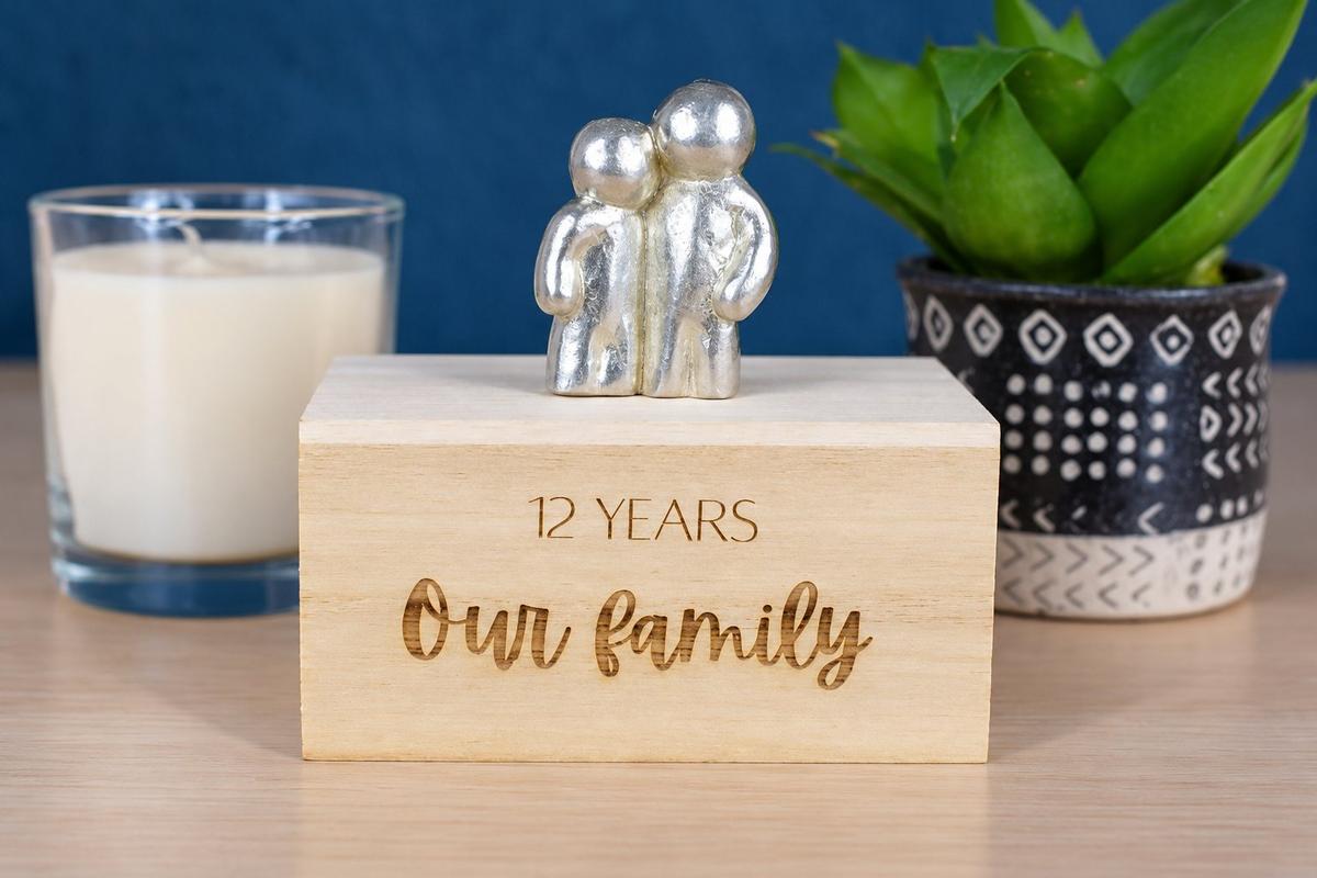 12 Years Our Little Hugging Family | 12th Anniversary Gift - Choose Your Own Family Combination | Part of the We Made a Family Range