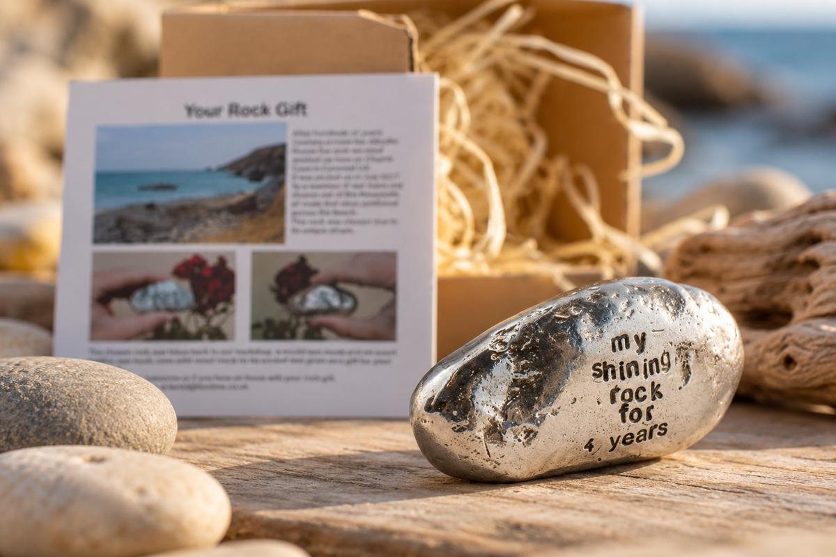 My Shining Rock For 4 Year - Solid Heavy Metal Fourth Anniversary Gift Idea