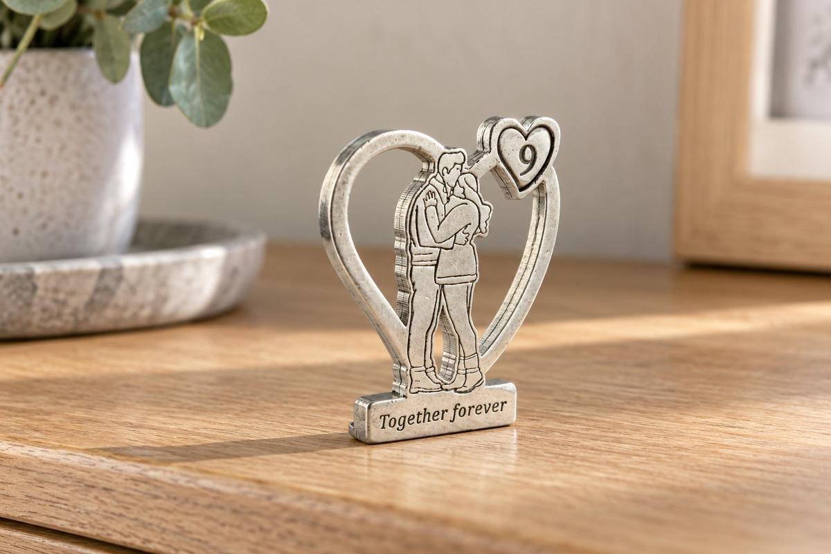 Together Forever Hugging Anniversary Gift - 9th Anniversary