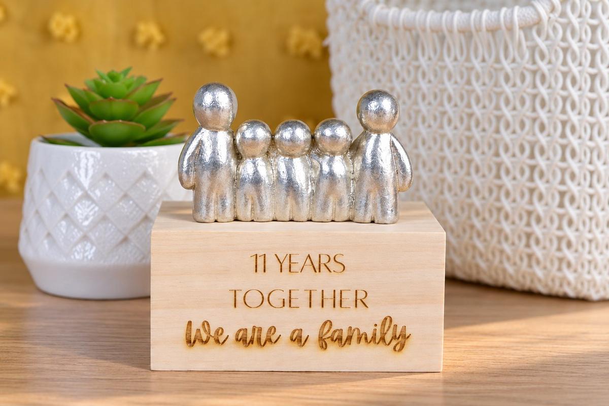 11 Years Together We Are A Family | 11th Anniversary Gift - Choose Your Own Family Combination | Part of the We Made a Family Range