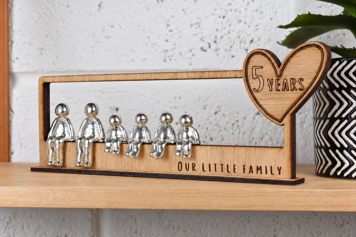 5 Years Our Little Family | 5th Anniversary Gift - Choose Your Own Family Combination