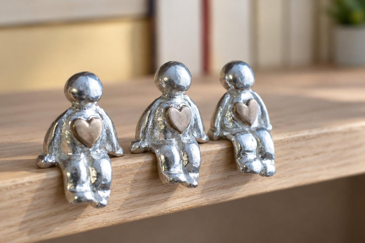 Family Child Figures Bronze Pure Tin Sculpture Add On We Made a Family Range Anniversary Gift Personalised Extra Children