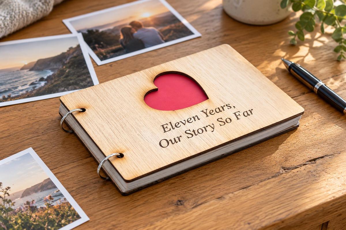 11 Years Our Story So Far - Scrapbook, Photo album or Notebook Idea For 11th Anniversary