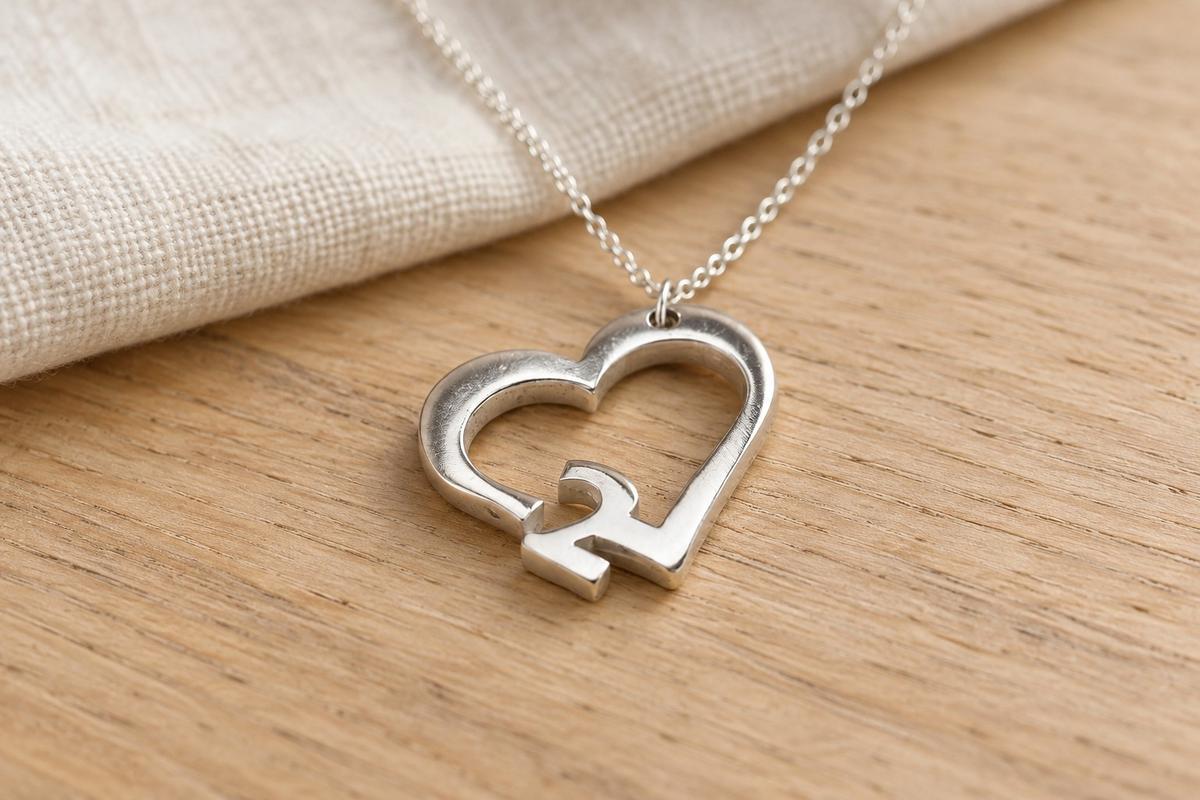 2 Year Anniversary Heart Pendant/Necklace - Gift