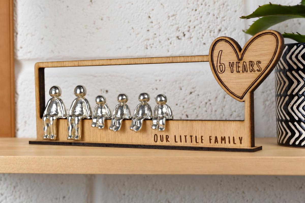 6 Years Our Little Family | 6th Anniversary Gift - Choose Your Own Family Combination