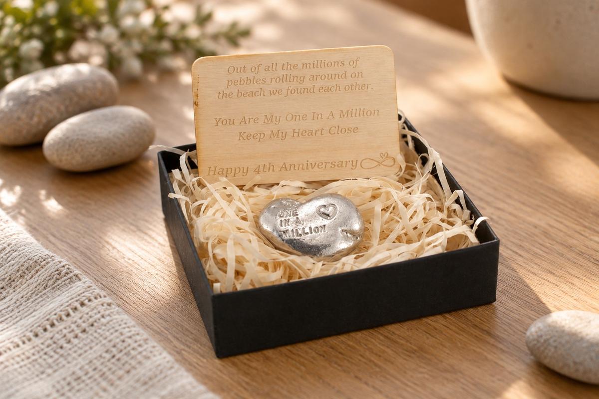 One in a Million Pebble - 4th Anniversary Gift