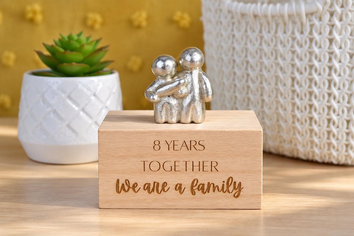 8 Years Together We Are A Family | 8th Anniversary Gift - Choose Your Own Family Combination | Part of the We Made a Family Range