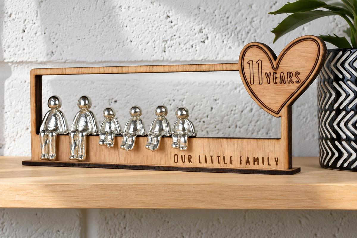 11 Years Our Little Family | 11th Anniversary Gift - Choose Your Own Family Combination
