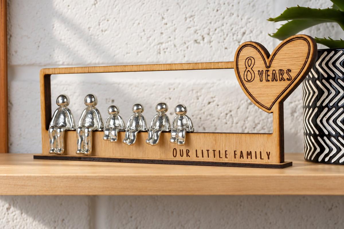 8 Years Our Little Family | 8th Anniversary Gift - Choose Your Own Family Combination