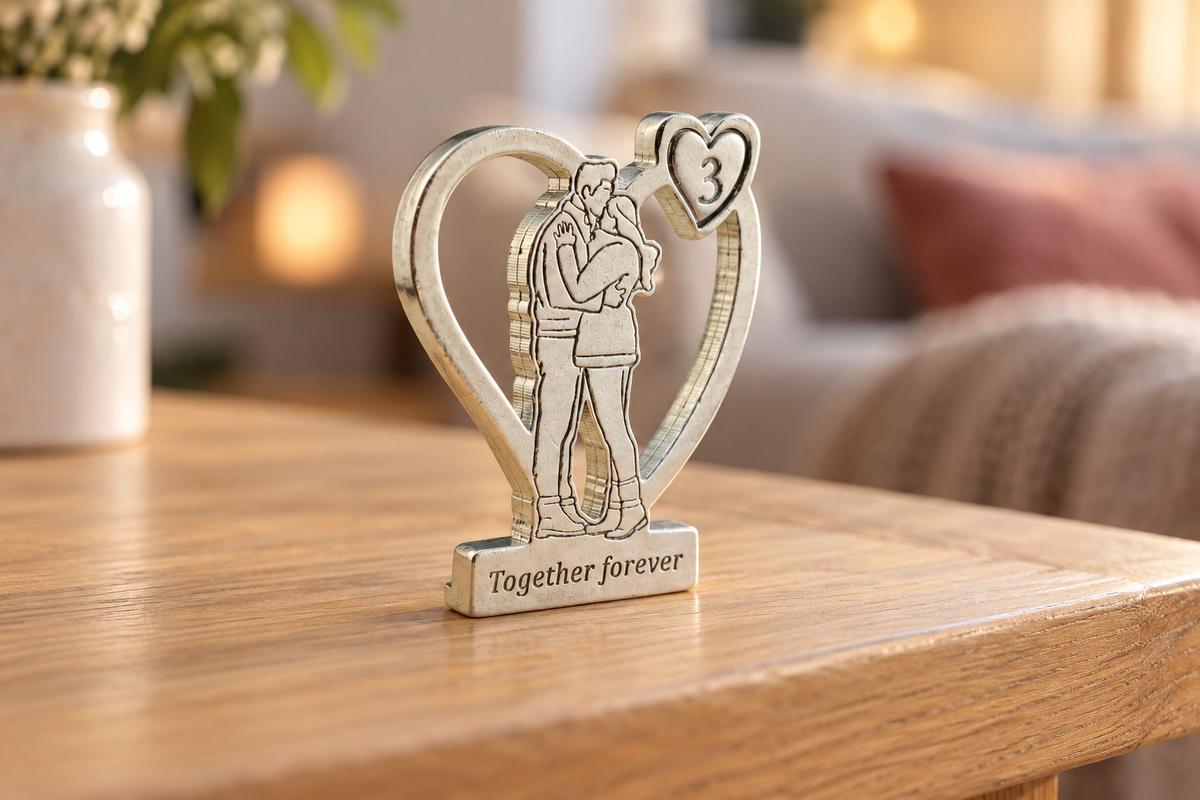 Together Forever Hugging Anniversary Gift - 3rd Anniversary