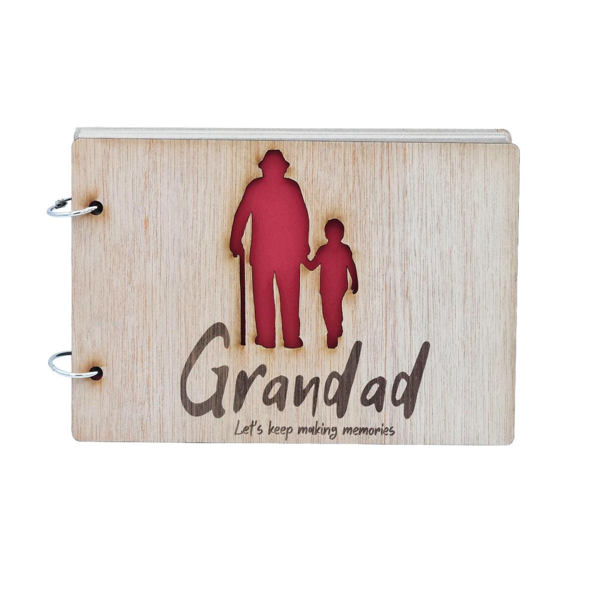 Grandad Let's Keep Making Memories- Grandad and Grandson - A5 Scrapbook, Photo album or Notebook. Fathers day or Birthday Gifts.