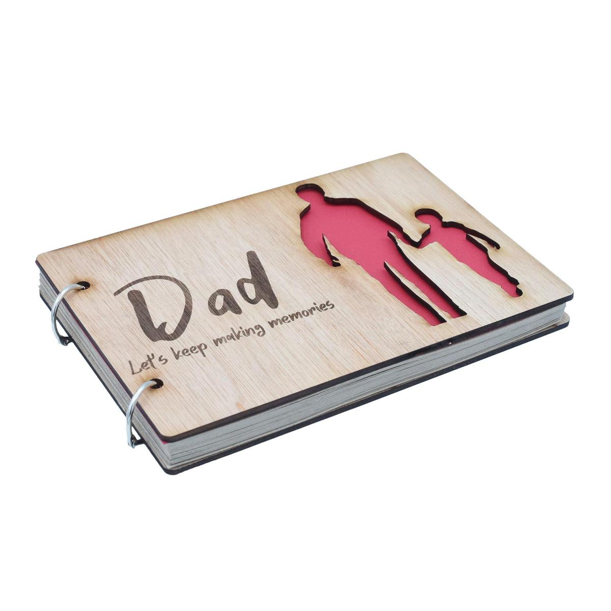 Dad and Son Scrapbook - Dad Let's Keep Making Memories. Fathers Day, Birthdays, Christmas