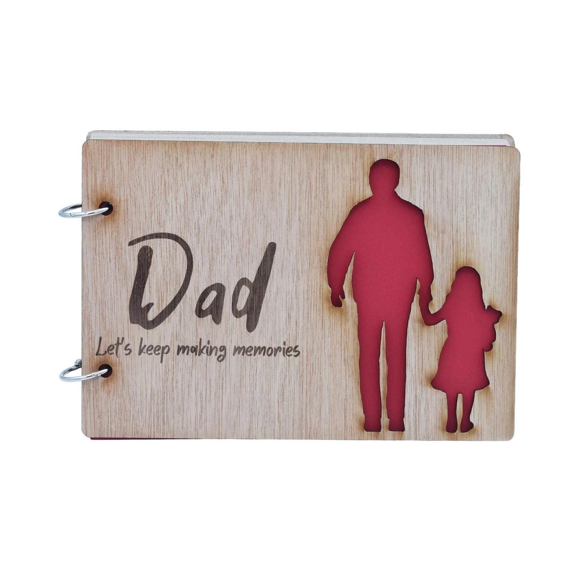 Dad and Daughter Scrapbook - Dad Let's Keep Making Memories. Fathers Day, Birthdays, Christmas
