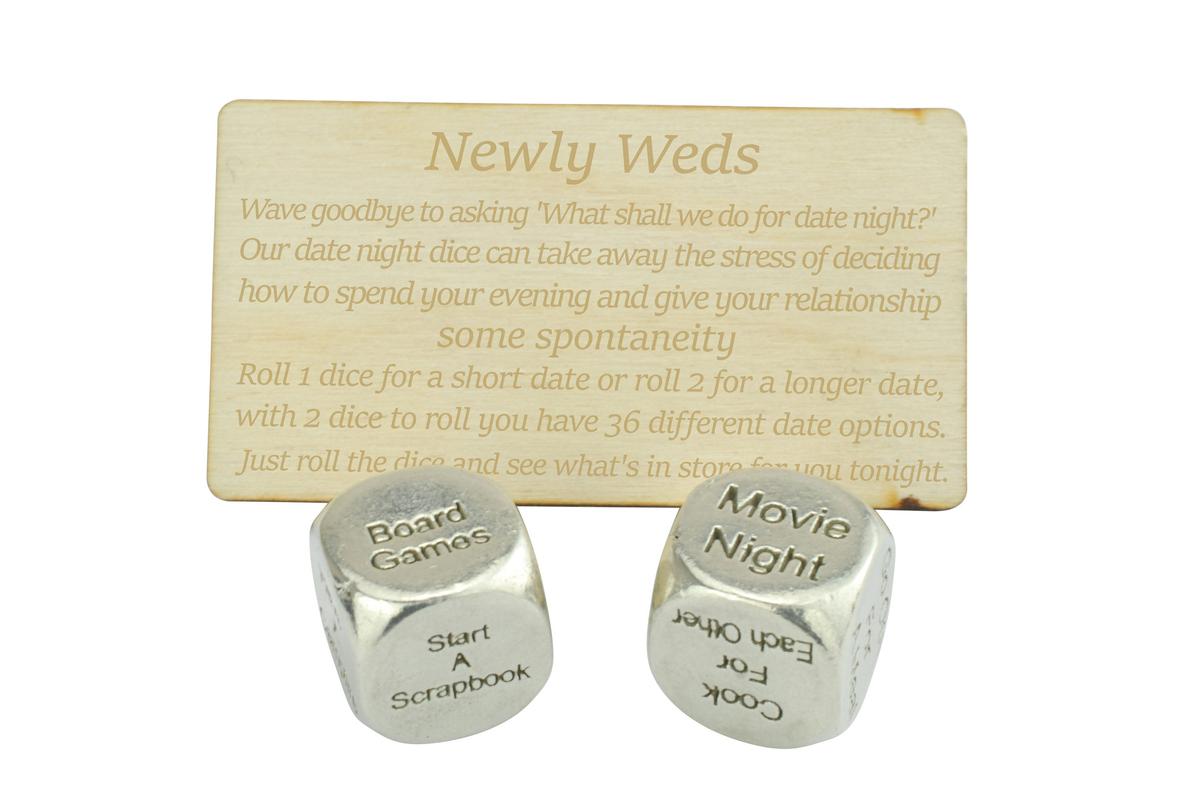 Newly Wed - Date Night Decider Dice, Wedding Gift, Newly Weds