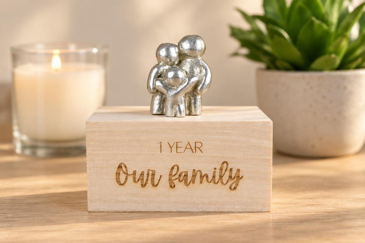 1 Years Our Little Hugging Family | 1st Anniversary Gift - Choose Your Own Family Combination | Part of the We Made a Family Range