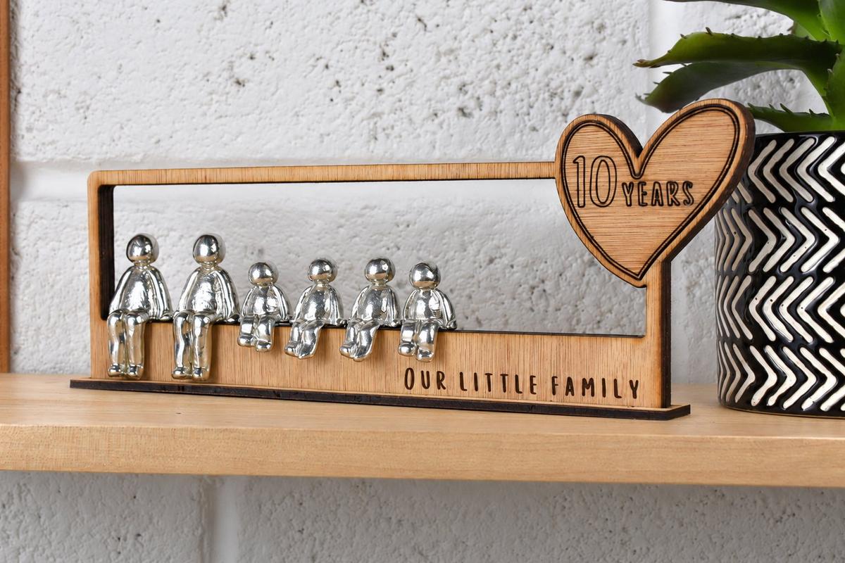 10 Years Our Little Family | 10th Anniversary Gift - Choose Your Own Family Combination