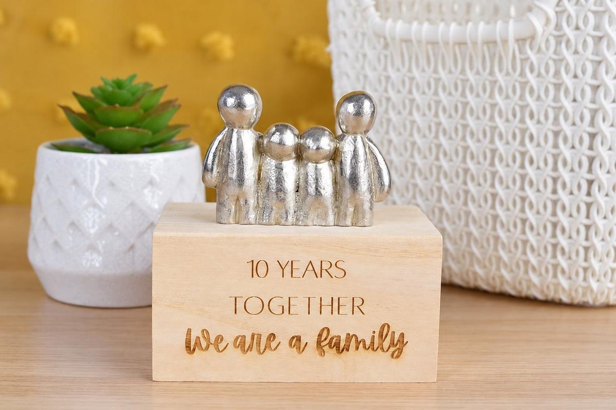 10 Years Together We Are A Family | 10th Anniversary Gift - Choose Your Own Family Combination | Part of the We Made a Family Range