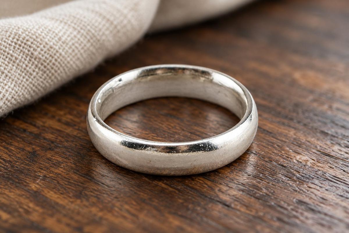 10th Wedding Anniversary Men's Plain Pure Tin Ring