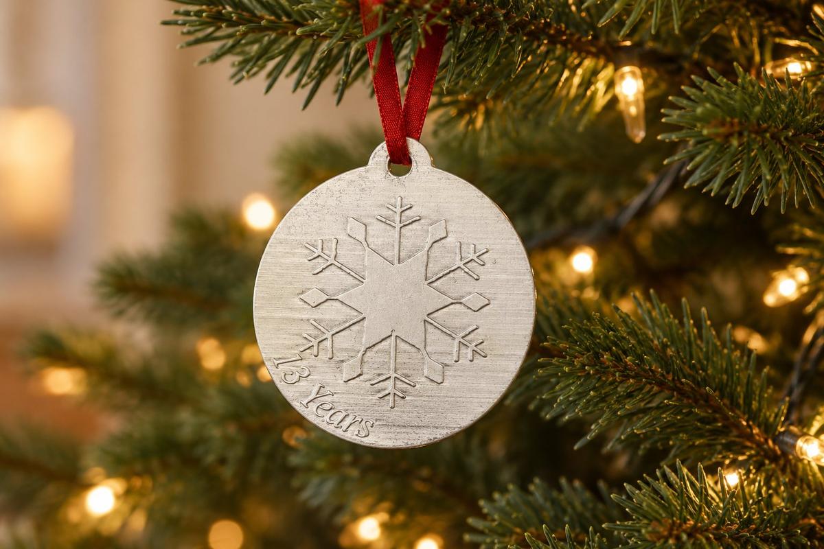 13 Year Anniversary - Metal Christmas Snowflake Metal Decoration