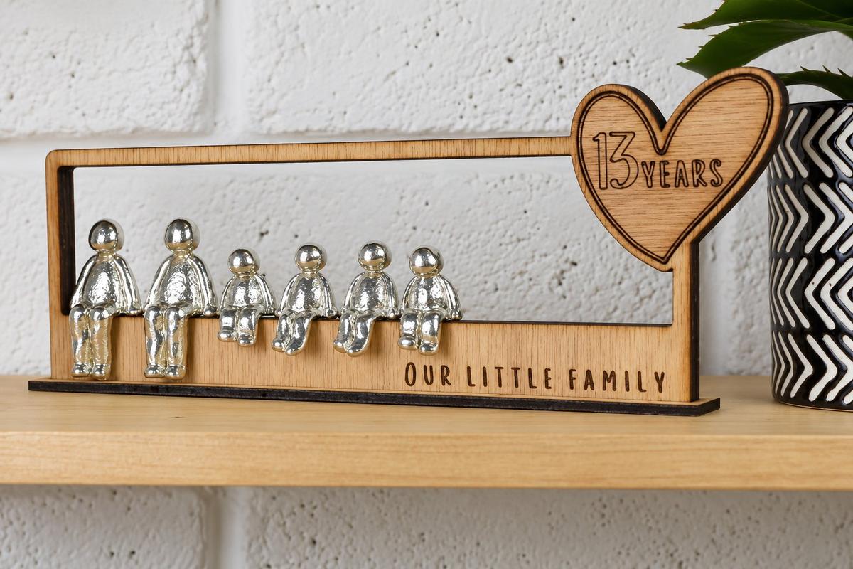 13 Years Our Little Family | 13th Anniversary Gift - Choose Your Own Family Combination