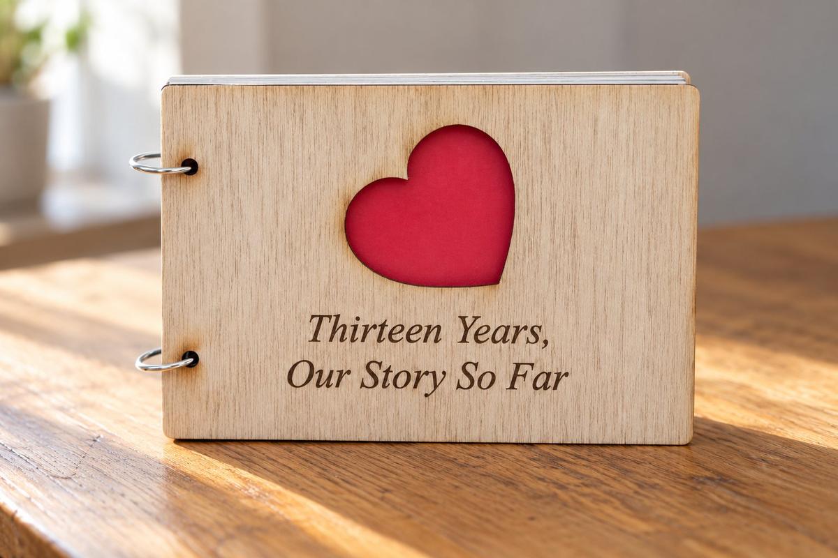 13 Years Our Story So Far - Scrapbook, Photo album or Notebook Idea For 13th Anniversary