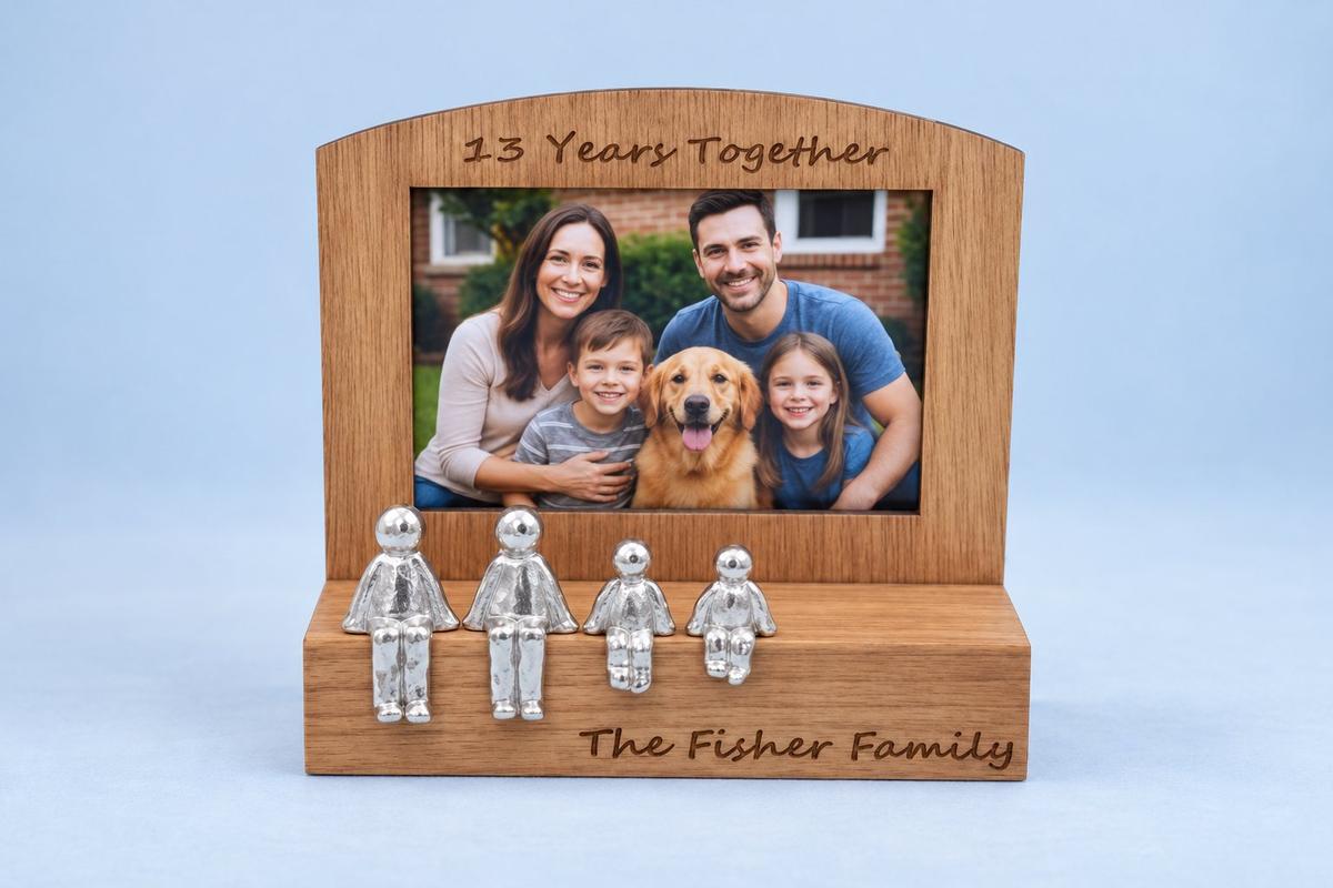 13 Years Together Frame, 6x4 Photo, Personalise & Your Own Family Combination, Christmas, Valentines, Birthdays, Anniversaries.