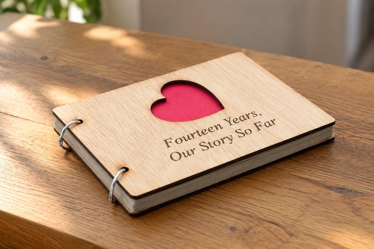 14 Years Our Story So Far - Scrapbook, Photo album or Notebook Idea For 14th Anniversary