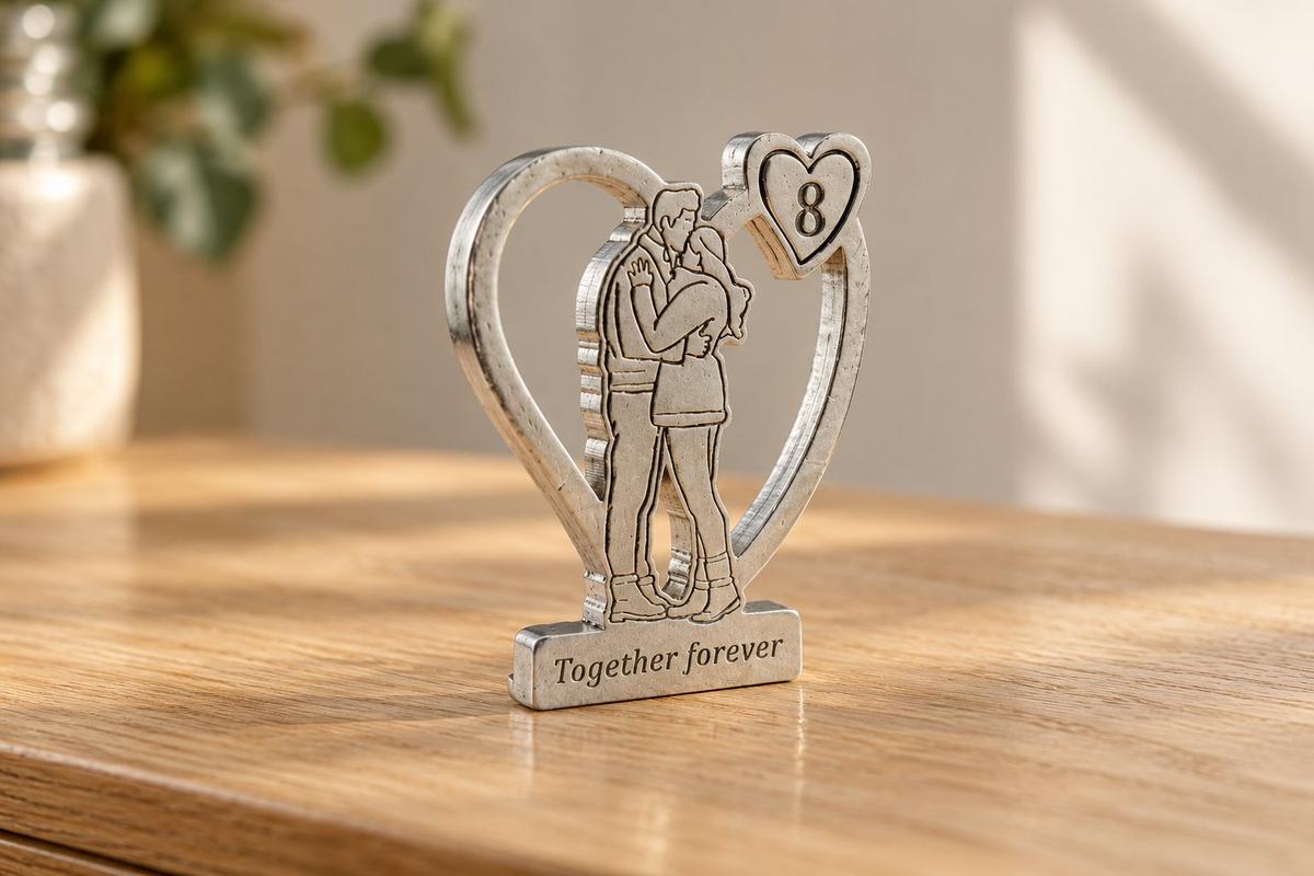 Together Forever Hugging Anniversary Gift - 8th Anniversary