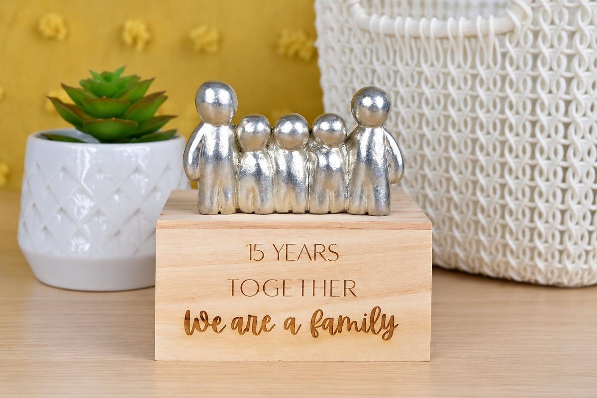 15 Years Together We Are A Family | 15th Anniversary Gift - Choose Your Own Family Combination | Part of the We Made a Family Range