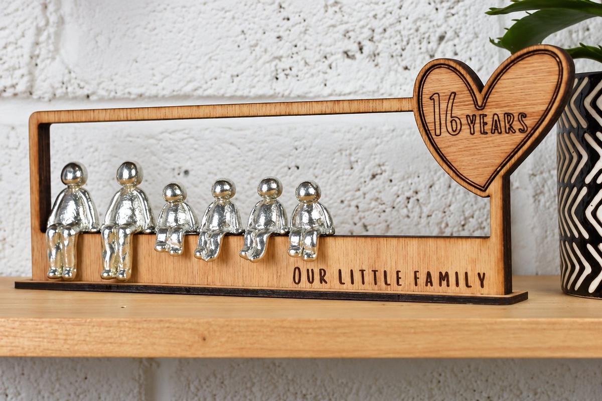 16 Years Our Little Family | 16th Anniversary Gift - Choose Your Own Family Combination