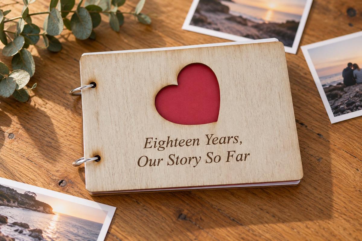 18 Years Our Story So Far - Scrapbook, Photo album or Notebook Idea For 18th Anniversary