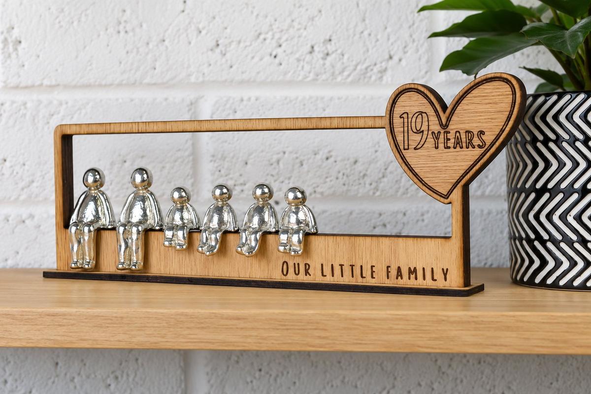 19 Years Our Little Family | 19th Anniversary Gift - Choose Your Own Family Combination