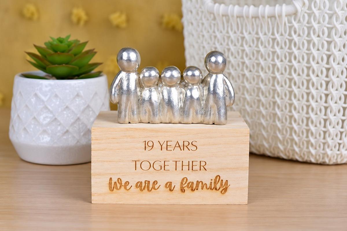 19 Years Together We Are A Family | 19th Anniversary Gift - Choose Your Own Family Combination | Part of the We Made a Family Range