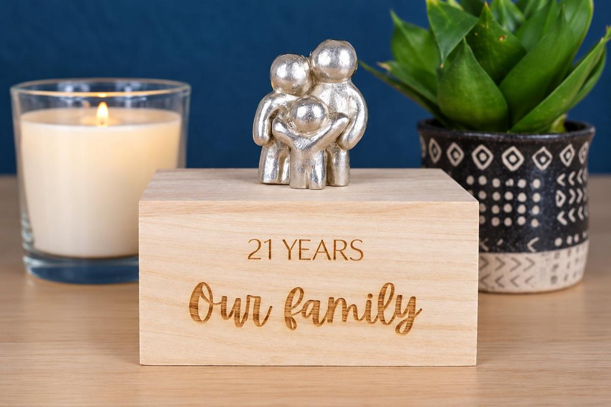 21 Years Our Little Hugging Family | 21st Anniversary Gift - Choose Your Own Family Combination | Part of the We Made a Family Range