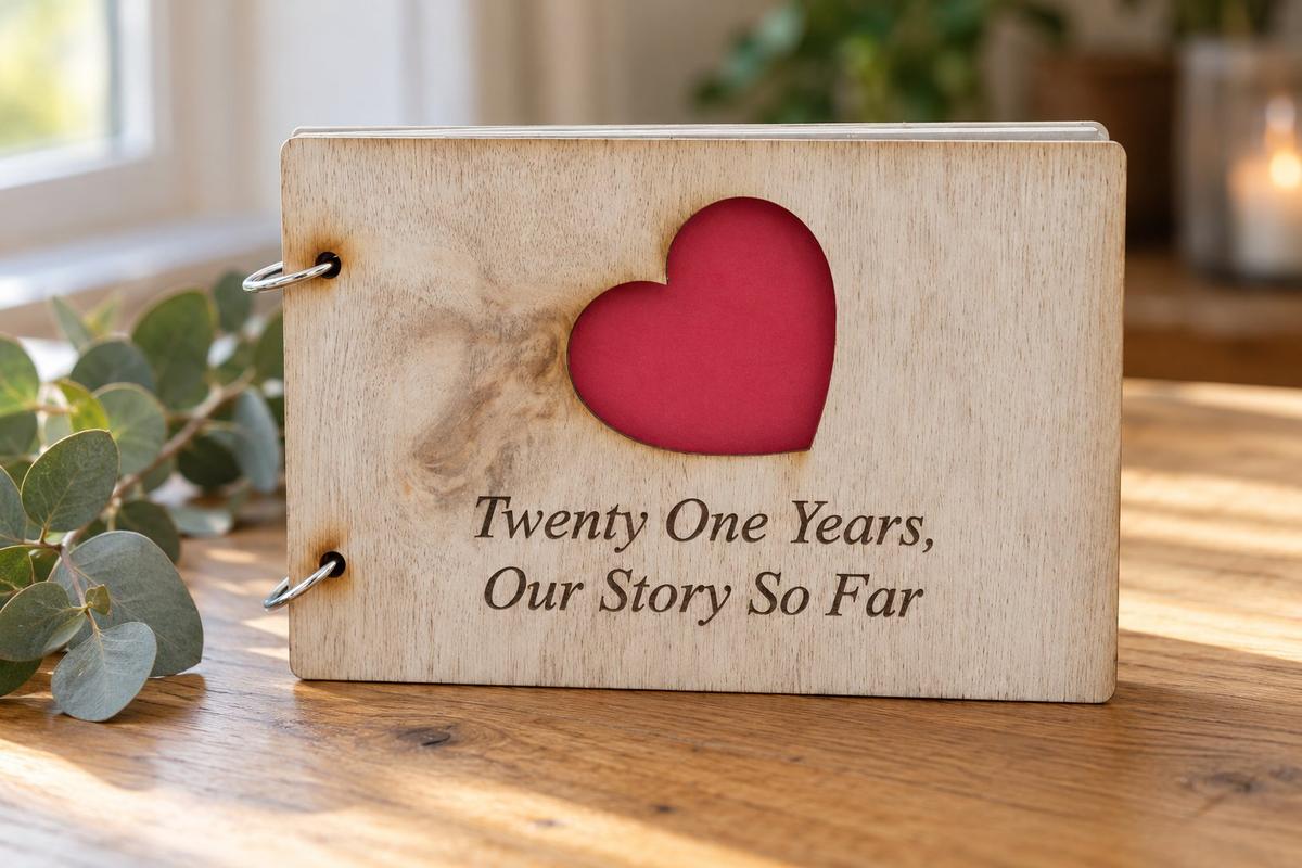 21 Years Our Story So Far - Scrapbook, Photo album or Notebook Idea For 21st Anniversary