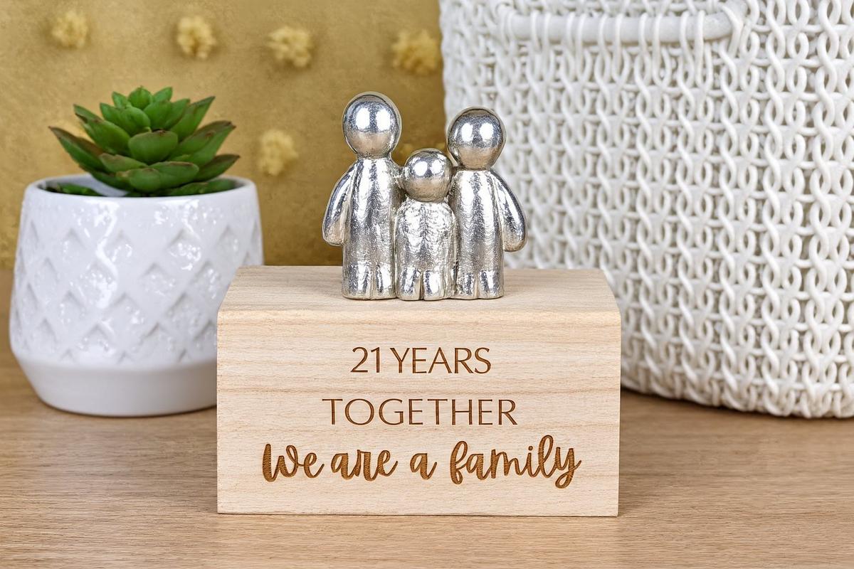 21 Years Together We Are A Family | 21st Anniversary Gift - Choose Your Own Family Combination | Part of the We Made a Family Range